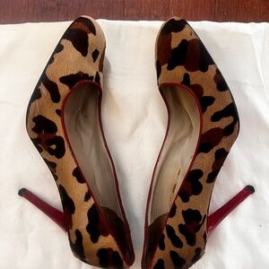 Christian Louboutin Miss Z 80 leopard-print calf hair pumps